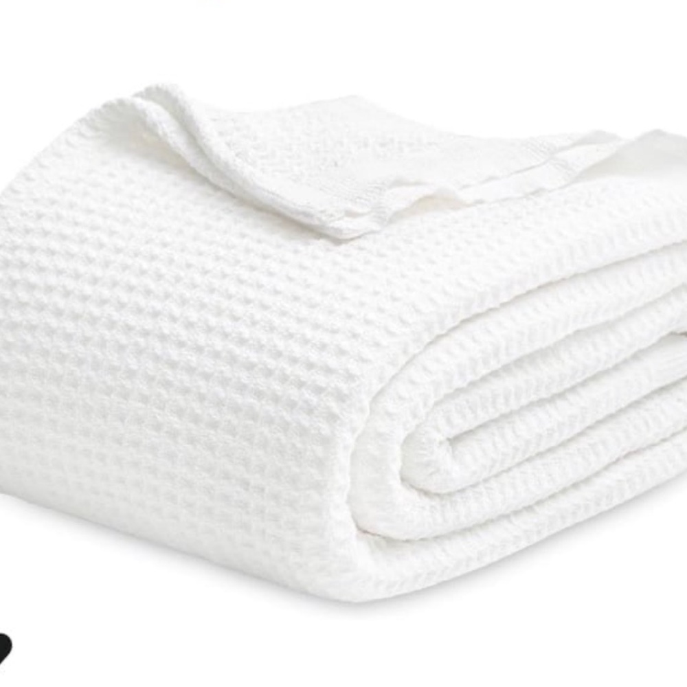 Bedsure 100% Cotton Blanket Queen Size - Waffle Weave, Lightweight, Breathable - Picture 1 of 5
